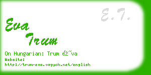 eva trum business card